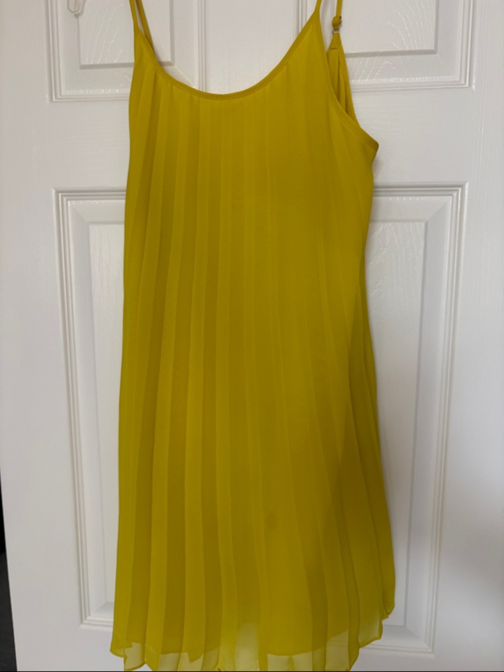 BCBGENERATION cutest Pleated Yellow Slip Dress